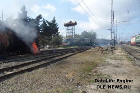 Bakı dəmiryolu stansiyasında yanğın olub