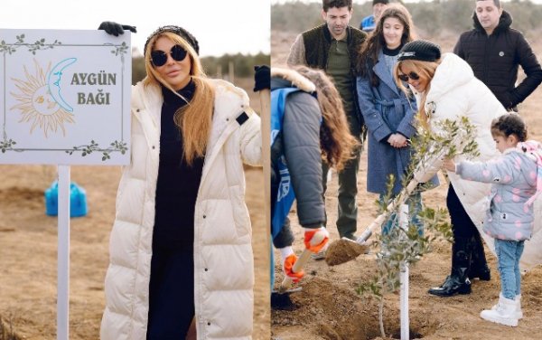 Aygün Kazımovanın adına bağ salındı - FOTO