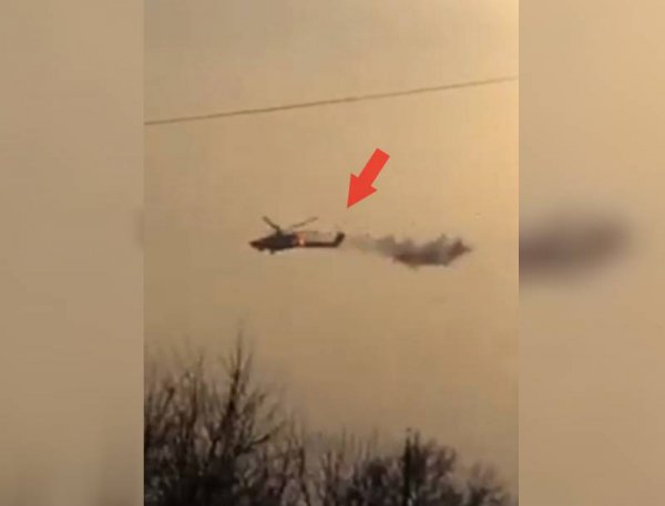 Ukrayna hərbçiləri Rusiyanın "Mi-28" helikopterini vurdu 