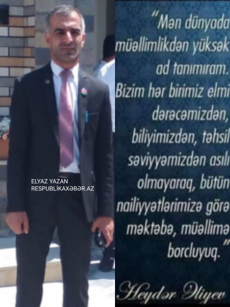 ELYAZ (YAZAN) BÜTÜN MÜƏLLİMLƏRİ TƏBRİK EDİB.